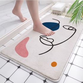 Absorbent Bathroom Bath Mat Quick Drying Coral Fleece Bathroom Rug Non-slip Entrance Doormat Floor Mats Carpet Pad Home Decor