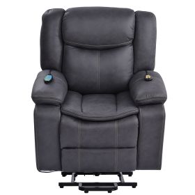 Orisfur. Power Lift Chair for Elderly with Adjustable Massage Function, Recliner Chair with Heating System for Living Room YJ