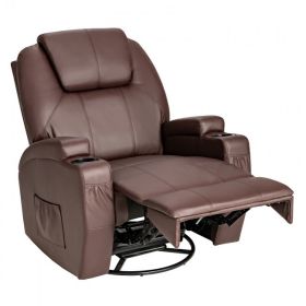 Massage Recliner Chair with Lumbar Heating Function