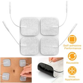 4Pcs Reusable Self Adhesive Replacement Electrode Pads For TENS/EMS Unit