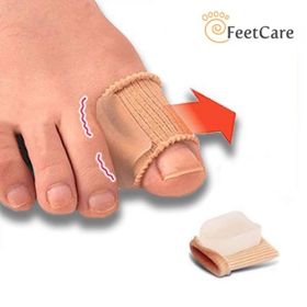 [1pair] Toe Separator with Toe Sleeve | Bunion Corrector | Bunion Protector Sleeve | Fabric Grip