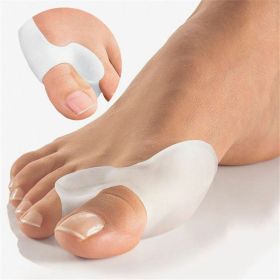 2 Silicone Gel Bunion Toe Protector Straightener Corrector Spreader Splint Pads