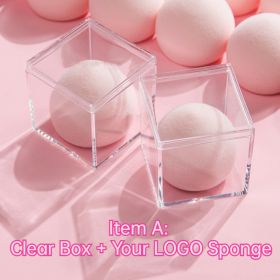 Custom LOGO Pink Powder Puff Super Soft Latex Free Sponges Private Label Make Up Accessories Velvet Beauty Cosmetics