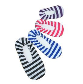 4 Pairs Slipper Socks Non-skid Breathable Stripe Cloth Floor Socks for Spring Summer