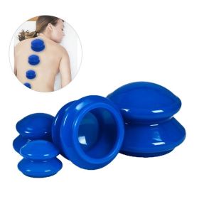 4 Cups / Set Safe Medical Vacuum Massage Silicone Cupping Anti-cellulite Set