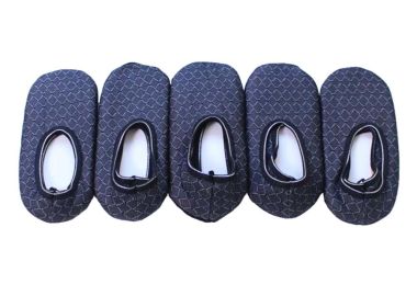 Mens Slipper Socks with Non Slip Grippers Indoor Short Socks Cozy Floor Slippers, 5 Pairs