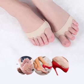 Forefoot Pad Honeycomb Fabric Forefoot Pads Feet Toes And Arches Protected Foot Support Foot Care Tool High Heels Half Insoles (Color: Type A-1Pair)