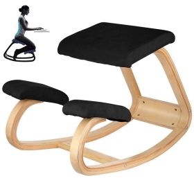 Office And Home Multi Furctions Strengthen Muscles Relieve Fatigue Furniture Kneeling Chair (Color: Black, Type: Office Chairs)