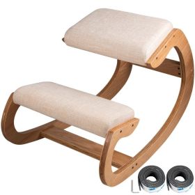 Office And Home Multi Furctions Strengthen Muscles Relieve Fatigue Furniture Kneeling Chair (Color: White Oak, Type: Office Chairs)