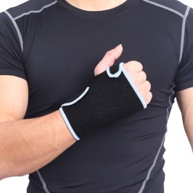 Sprains Arthritis Band Belt Sports Safety Accessories Carpal Tunnel Hand Wrist Support Brace 1 Pcs (Color: Grey & Black, size: Right)