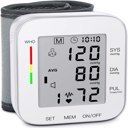 Blood Pressure Monitor Wrist Bp Monitor Large LCD Display Adjustable Wrist Cuff 5.31-7.68inch Automatic 90x2 Sets Memory for Home Use (Color: wrist blood pressure monitor)